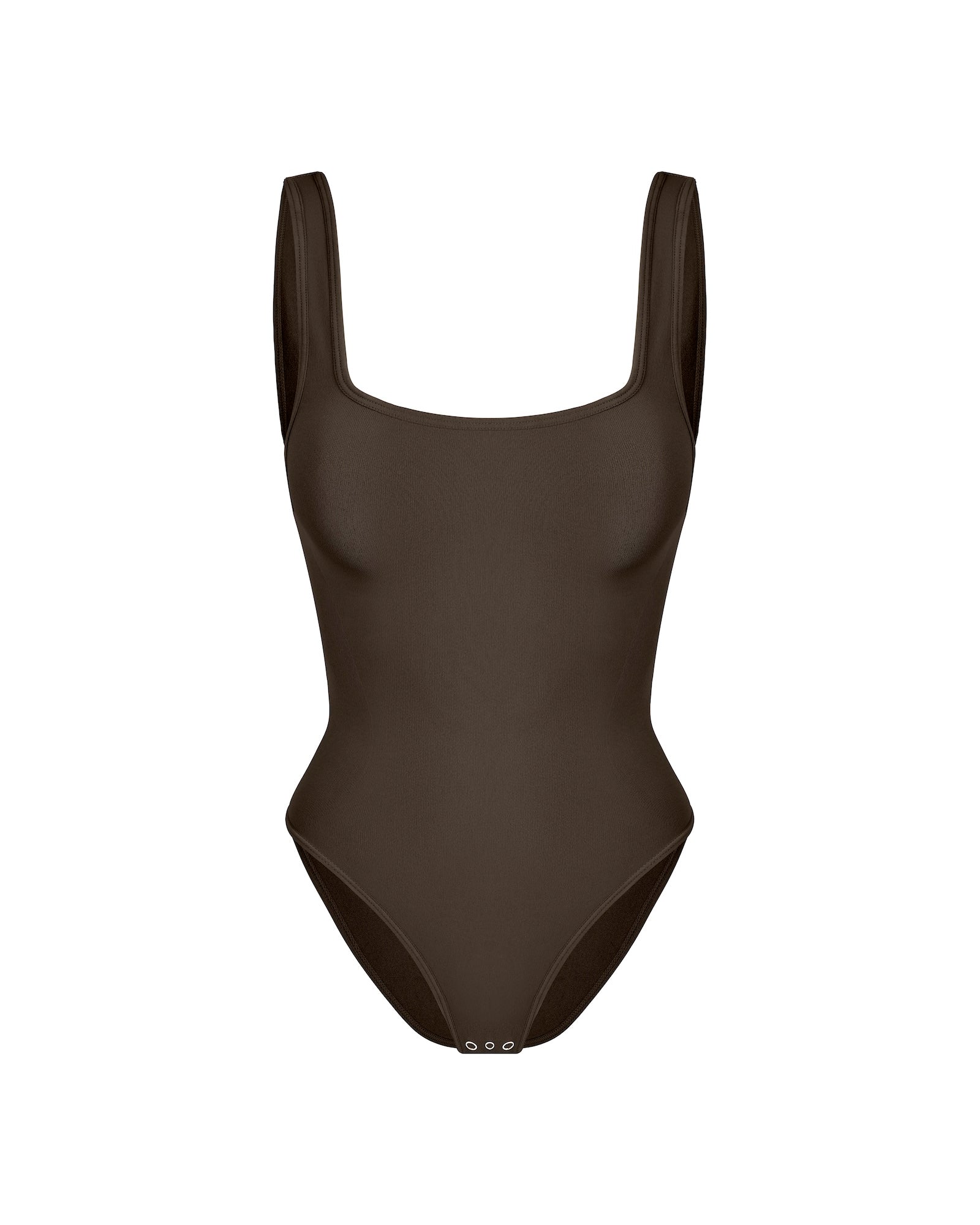 Brown swimsuit on a white background