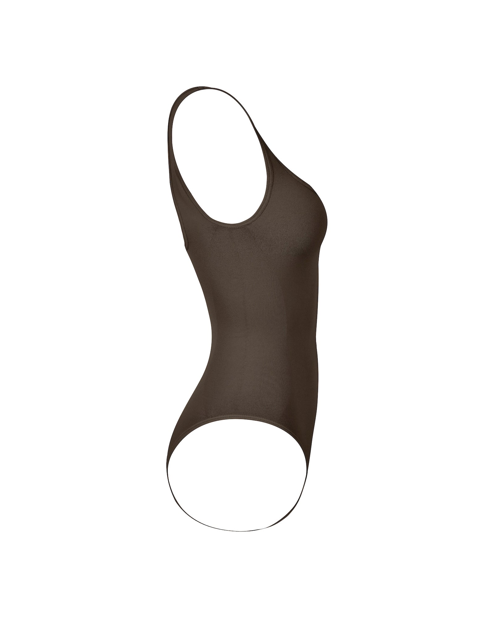 Brown swimsuit on a white background