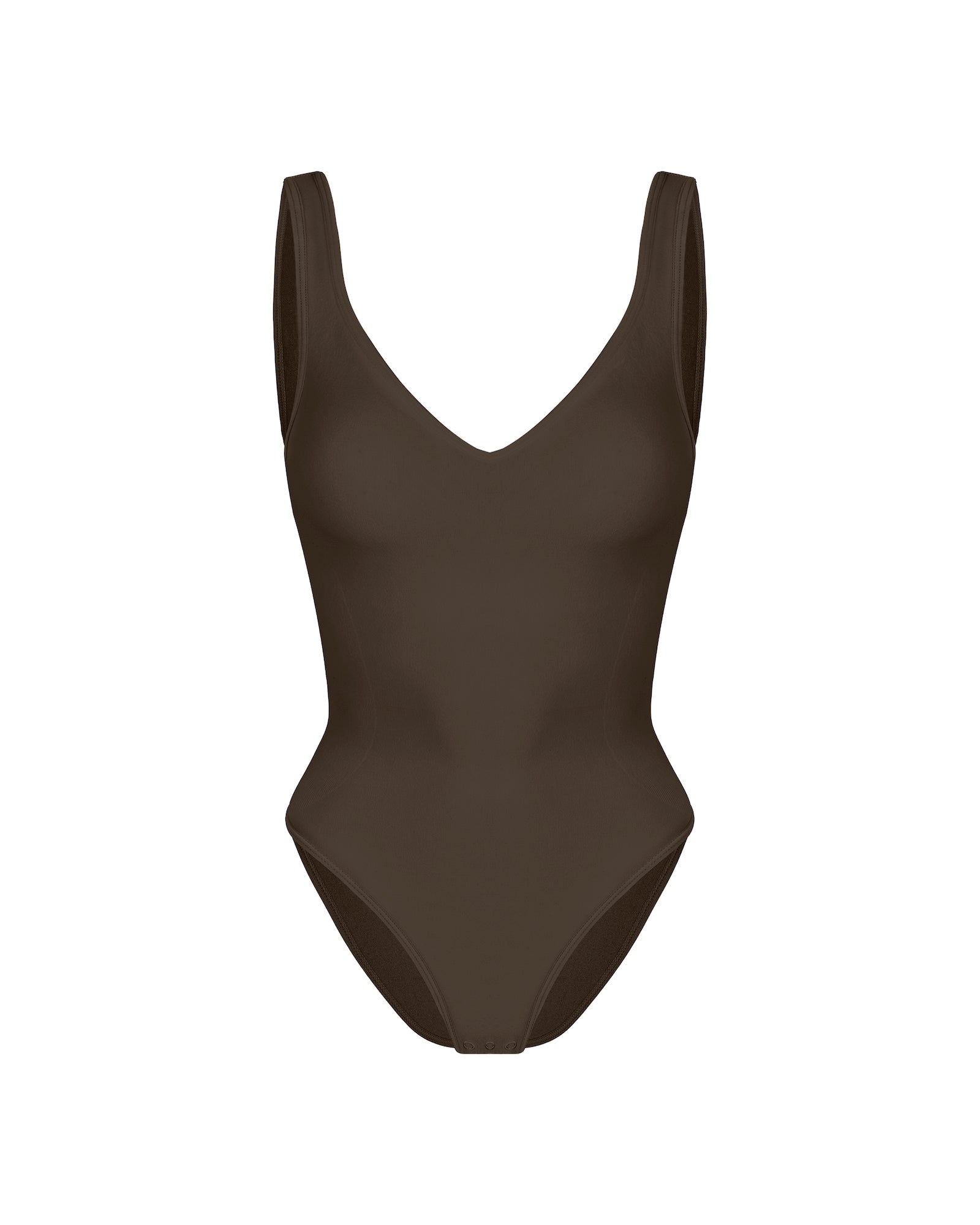 Brown swimsuit on a white background