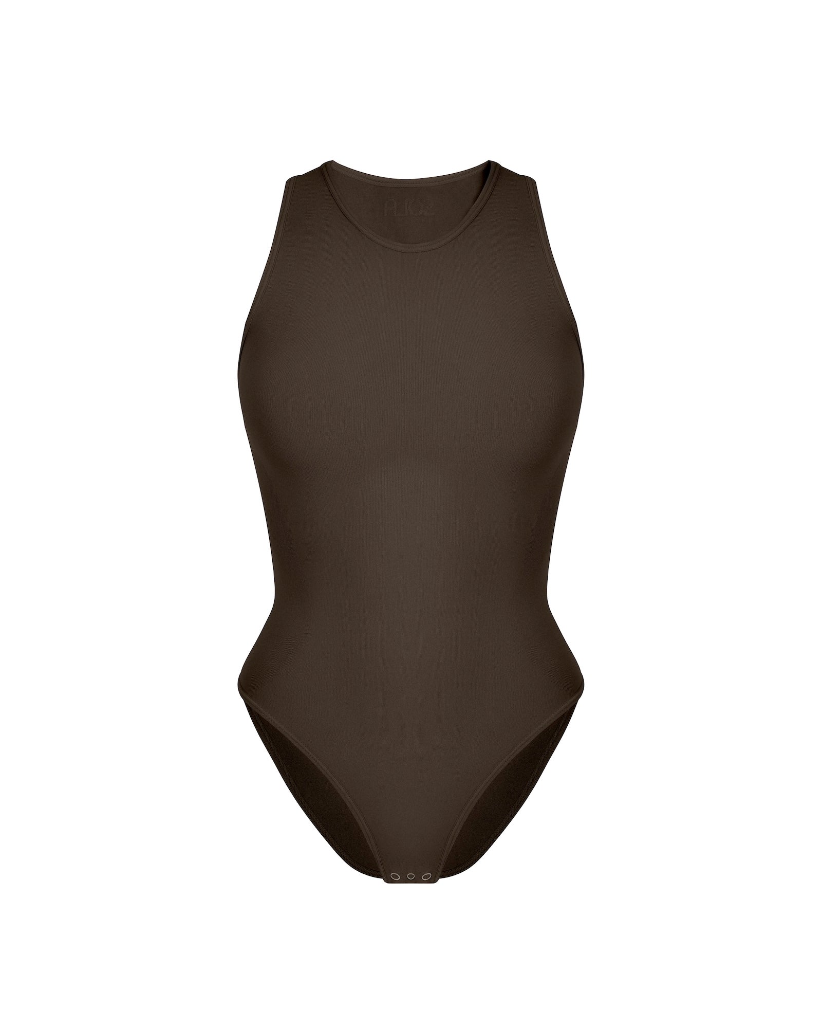 Brown swimsuit on a white background
