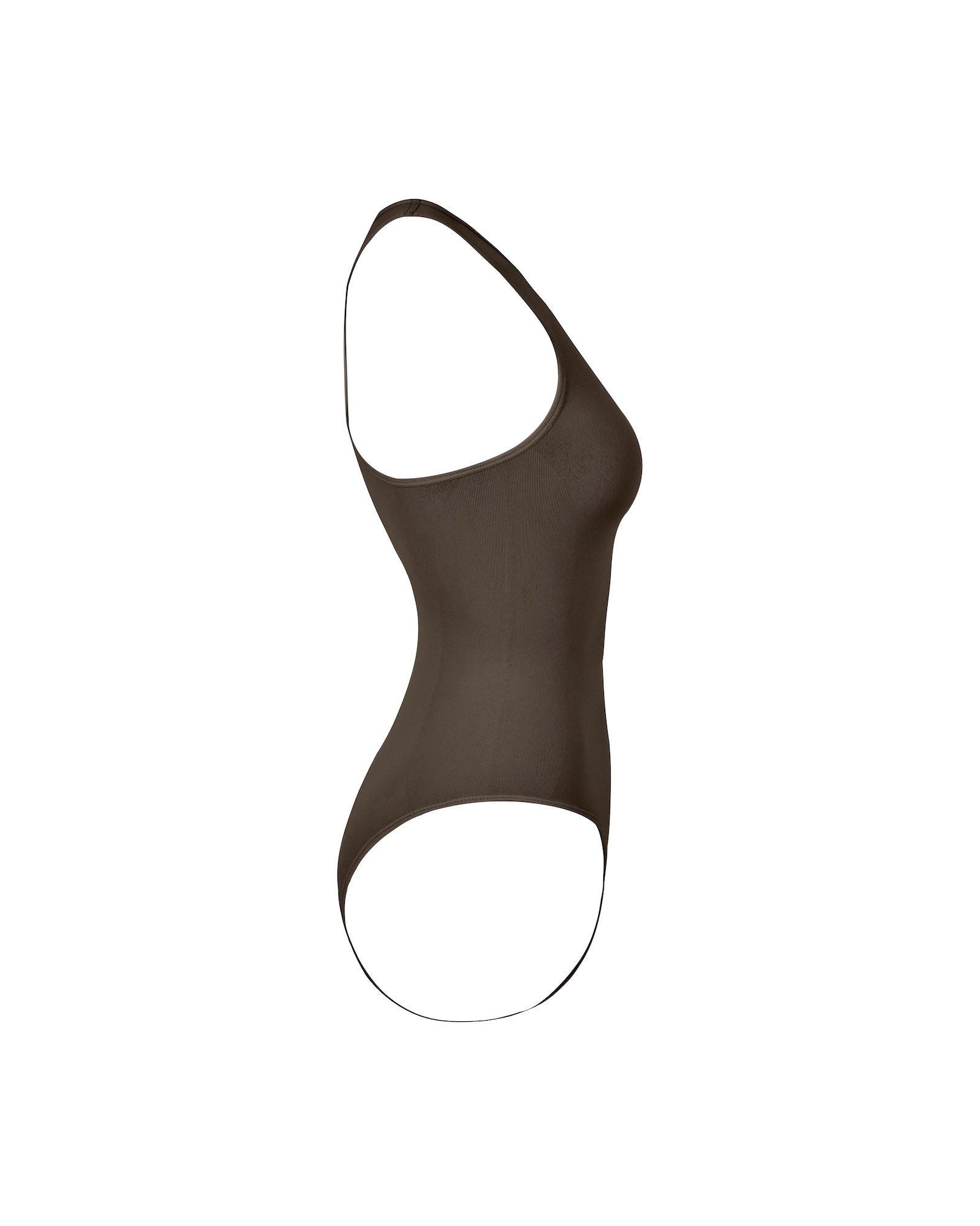 Brown bodysuit on a white background