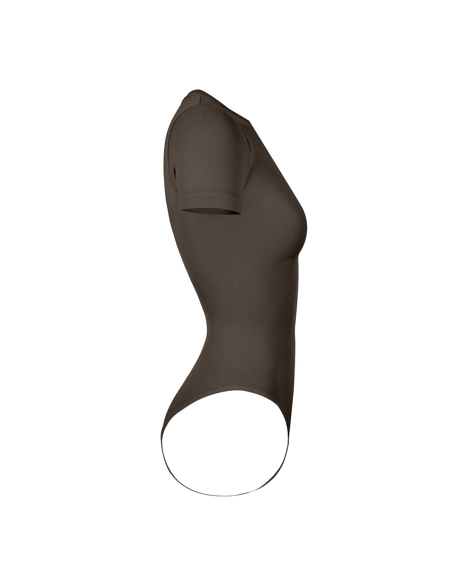 Black high-heeled shoe on a white background