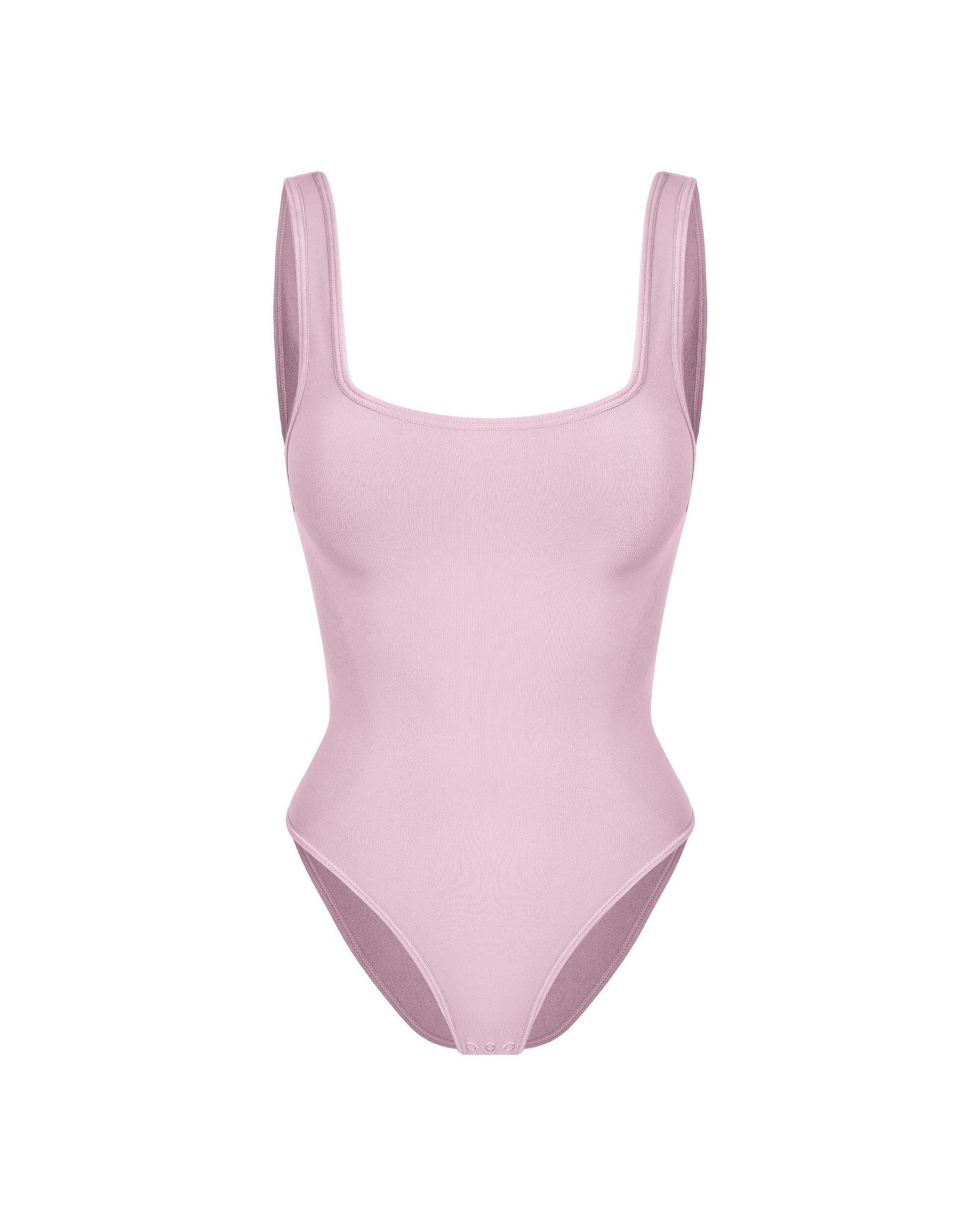 Light purple swimsuit with thin straps on a white background