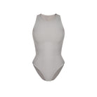 Front view of Stone Halter Neck Shapewear Bodysuit