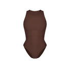 Front view of Teddy Halter Neck Shapewear Bodysuit
