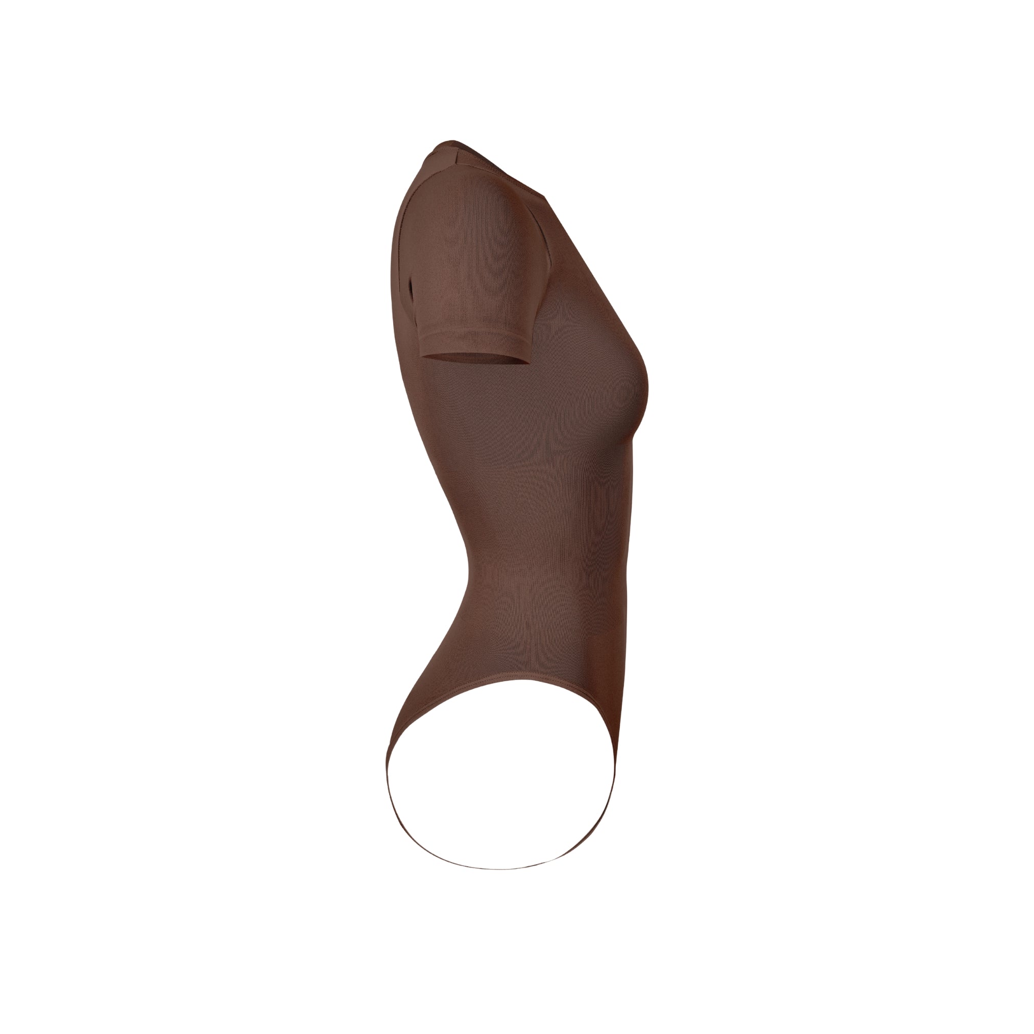 Side view of Teddy Shortsleeve Shapewear Bodysuit