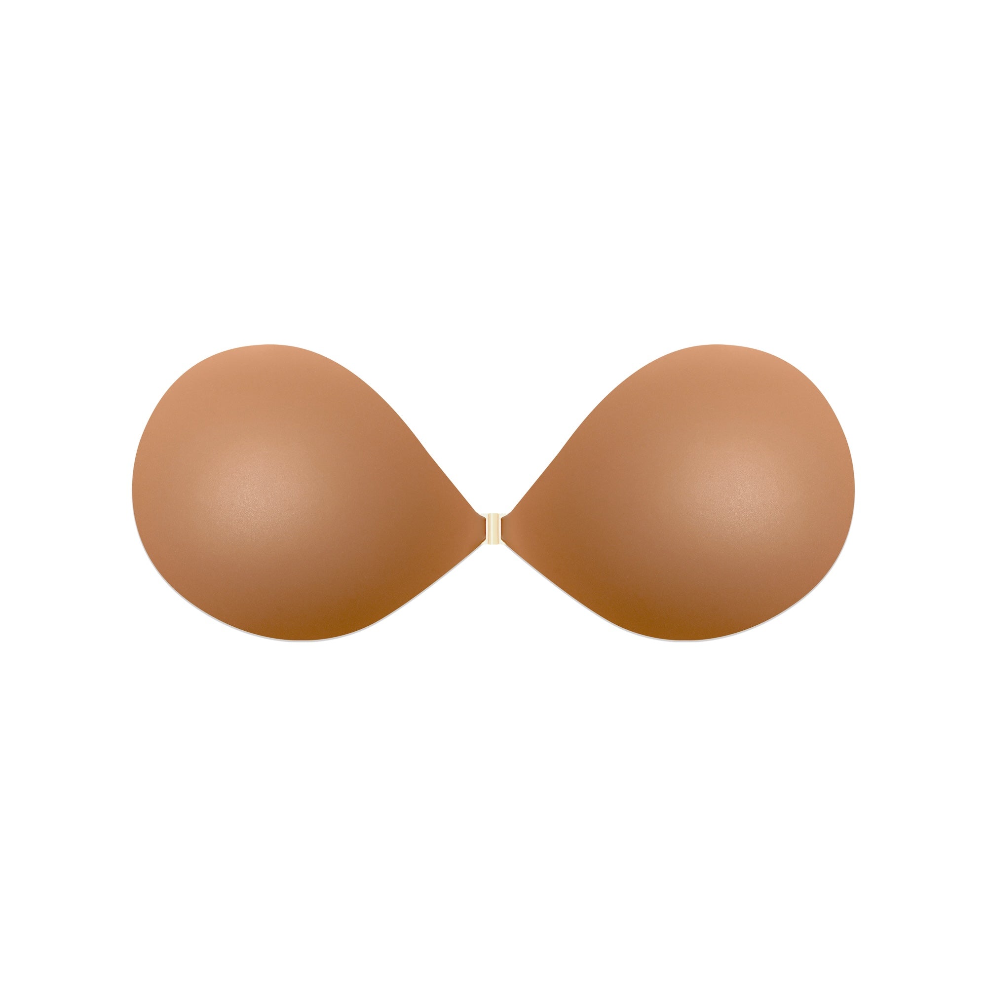 Nude-colored bra on a white background